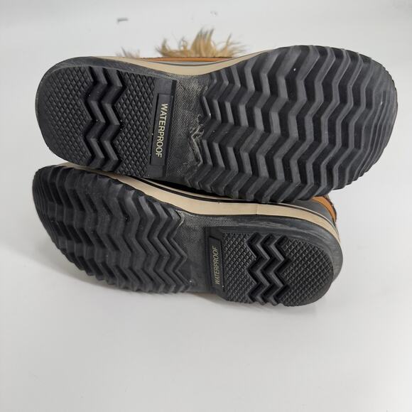 Sorel Joan of Arctic Snow Brown Waterproof Leather Womens Boots NL1540‎ Size 6 - Picture 3 of 8